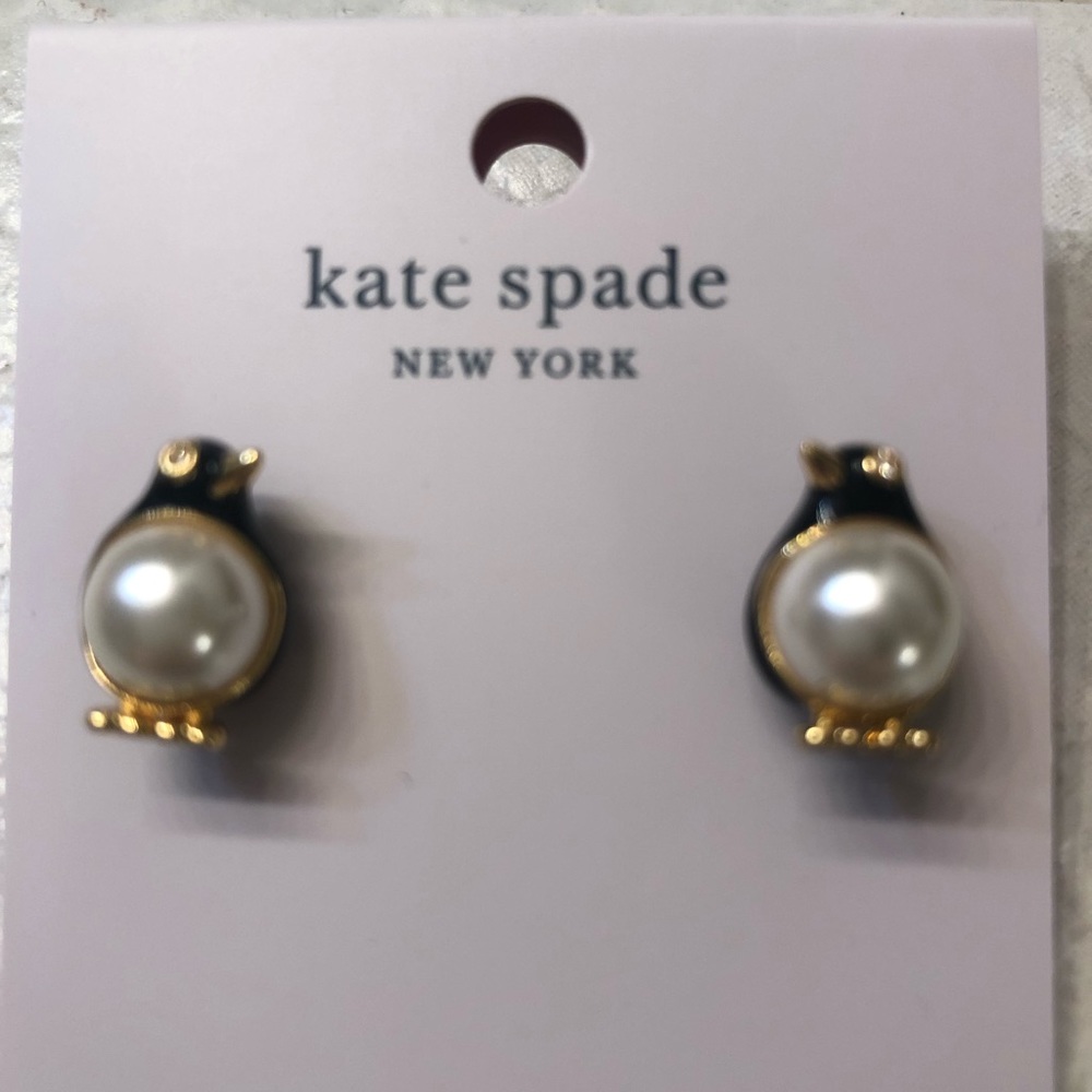 Kate Spade penguin earrings
